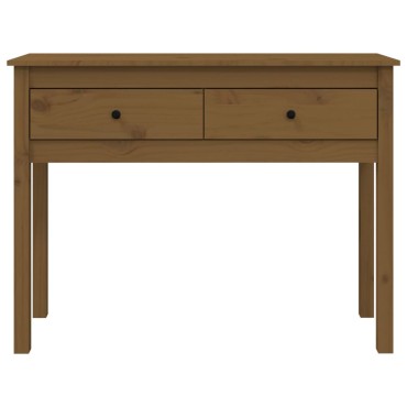 vidaXL Τραπέζι κονσόλα Καφέ μελί 100x35x75cm Μασίφ Ξύλο Πεύκου 1 τεμ.
