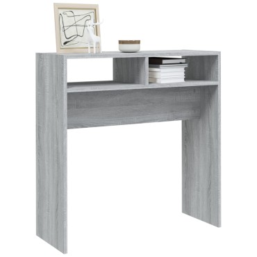 vidaXL Τραπέζι Κονσόλα Γκρι Sonoma 78x30x80cm Επεξεργασμένο Ξύλο 1 τεμ.