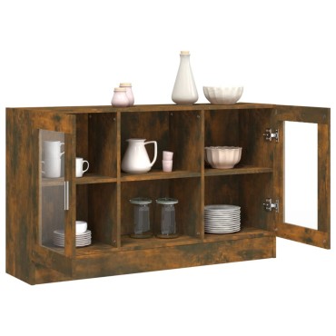 vidaXL Βιτρίνα Καπνιστή Δρυς 120x30,5x70cm από Επεξεργασμένο Ξύλο 1 τεμ.