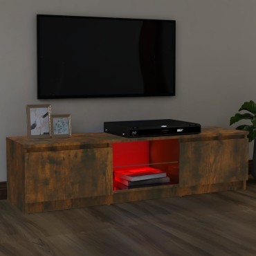 vidaXL Έπιπλο Τηλεόρασης με LED Καπνιστή Δρυς 120x30x35,5cm