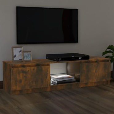 vidaXL Έπιπλο Τηλεόρασης με LED Καπνιστή Δρυς 120x30x35,5cm