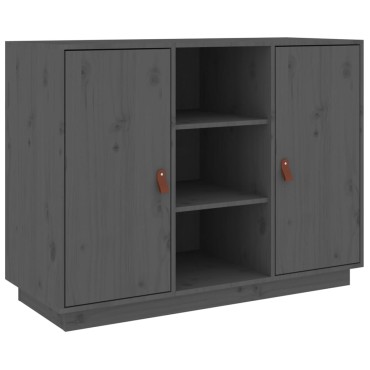 vidaXL Συρταριέρα Γκρι 100x40x75cm από Μασίφ Ξύλο Πεύκου 1 τεμ.