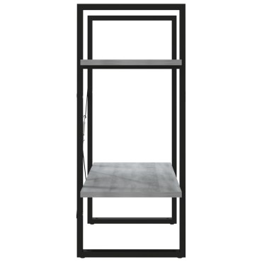 vidaXL Βιβλιοθήκη με 2 Ράφια Γκρι Sonoma 60x30x70cm Επεξεργ. Ξύλο 1 τεμ.