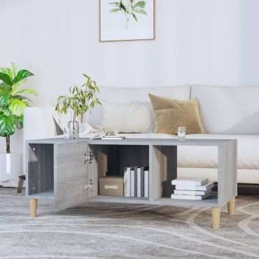 vidaXL Τραπεζάκι Σαλονιού Γκρι Sonoma 102x50x40cm Επεξεργασμένο Ξύλο 1 τεμ.