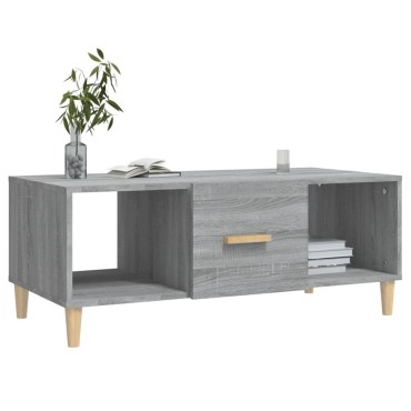 vidaXL Τραπεζάκι Σαλονιού Γκρι Sonoma 102x50x40cm Επεξεργασμένο Ξύλο 1 τεμ.
