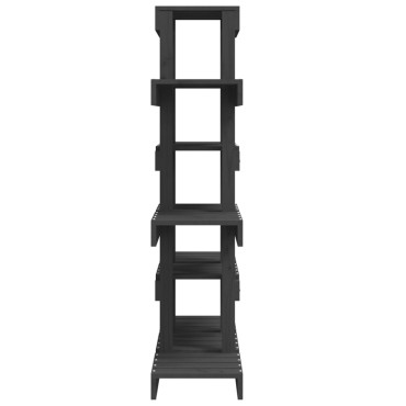 vidaXL Βάση Γλάστρας Γκρι 85 x 25 x 109,5 εκ. από Μασίφ Ξύλο Πεύκου