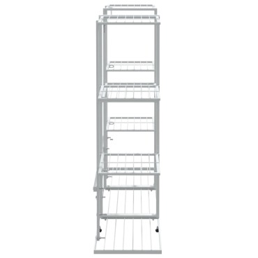 vidaXL Βάση Λουλουδιών Λευκή 94,5 x 25 x 89 εκ. Σιδερένια