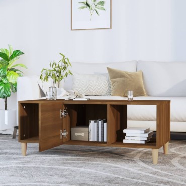 vidaXL Τραπεζάκι Σαλονιού Καφέ Δρυς 102x50x40cm Επεξεργασμένο Ξύλο 1 τεμ.