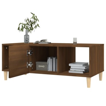 vidaXL Τραπεζάκι Σαλονιού Καφέ Δρυς 102x50x40cm Επεξεργασμένο Ξύλο 1 τεμ.