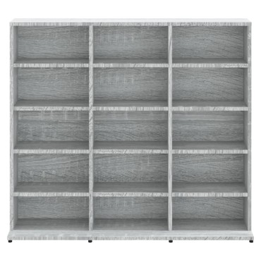 vidaXL Έπιπλο για CD Γκρι Sonoma 100x23x89,5cm Επεξεργασμένο Ξύλο 1 τεμ.