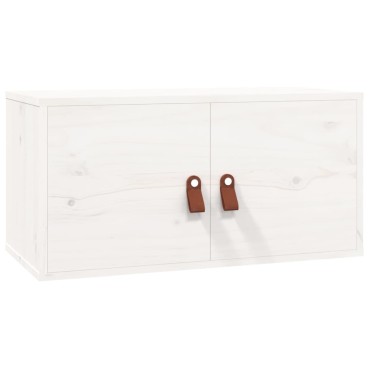 vidaXL Ντουλάπι Τοίχου Λευκό 60x30x30cm από Μασίφ Ξύλο Πεύκου 1 τεμ.