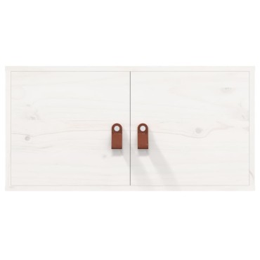 vidaXL Ντουλάπι Τοίχου Λευκό 60x30x30cm από Μασίφ Ξύλο Πεύκου 1 τεμ.