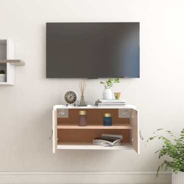 vidaXL Ντουλάπι Τοίχου Λευκό 60x30x30cm από Μασίφ Ξύλο Πεύκου 1 τεμ.