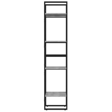 vidaXL Βιβλιοθήκη με 4 Ράφια Γκρι Sonoma 40x30x140cm Επεξεργ. Ξύλο 1 τεμ.