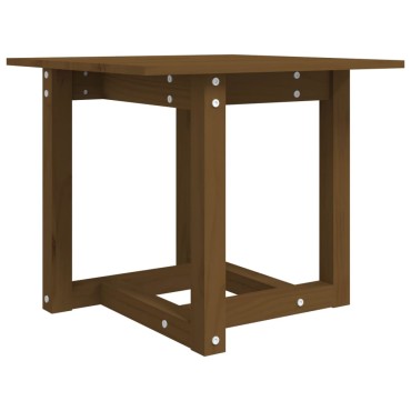 vidaXL Τραπεζάκι Σαλονιού Καφέ Μελί 50x50x45cm Μασίφ Ξύλο Πεύκου 1 τεμ.