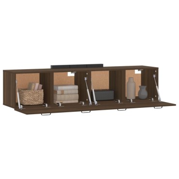 vidaXL Ντουλάπια Τοίχου 2 τεμ. Καφέ δρυς 60x36,5x35cm Επεξ. Ξύλο