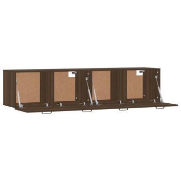 vidaXL Ντουλάπια Τοίχου 2 τεμ. Καφέ δρυς 60x36,5x35cm Επεξ. Ξύλο