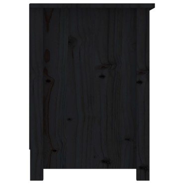 vidaXL Έπιπλο Τηλεόρασης Μαύρο 103x36,5x52cm από Μασίφ Ξύλο Πεύκου