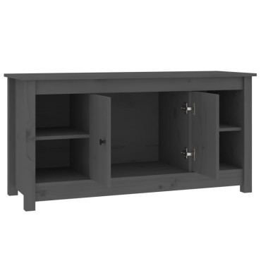 vidaXL Έπιπλο Τηλεόρασης Γκρι 103x36,5x52cm από Μασίφ Ξύλο Πεύκου