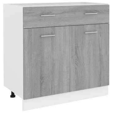 vidaXL Έπιπλο Με Συρτάρι Lyon Γκρι Sonoma 80x46x81,5cm Επεξεργ. Ξύλο