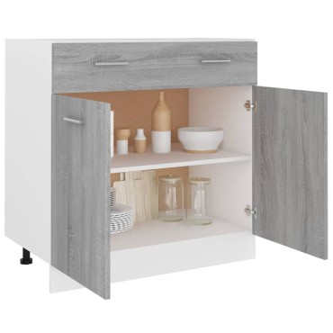 vidaXL Έπιπλο Με Συρτάρι Lyon Γκρι Sonoma 80x46x81,5cm Επεξεργ. Ξύλο