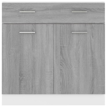 vidaXL Έπιπλο Με Συρτάρι Lyon Γκρι Sonoma 80x46x81,5cm Επεξεργ. Ξύλο