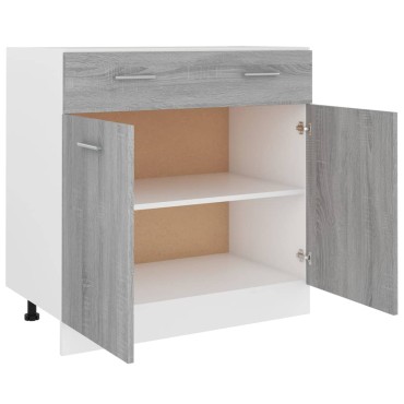 vidaXL Έπιπλο Με Συρτάρι Lyon Γκρι Sonoma 80x46x81,5cm Επεξεργ. Ξύλο