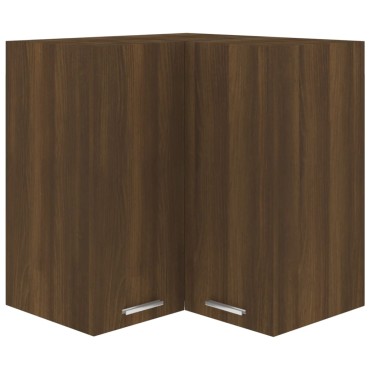 vidaXL Ντουλάπι Κρεμαστό Γωνιακό Lyon Καφέ Δρυς 57x57x60cm Επεξ. Ξύλο 1 τεμ.