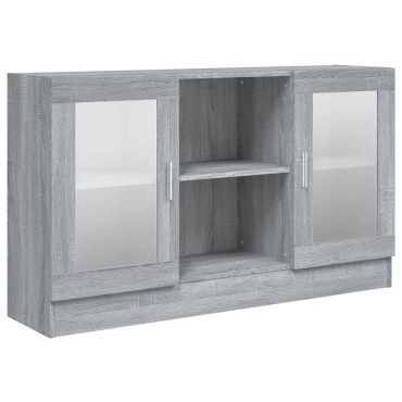 vidaXL Βιτρίνα Γκρι Sonoma 120x30,5x70cm από Επεξεργασμένο Ξύλο 1 τεμ.