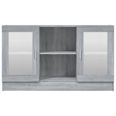 vidaXL Βιτρίνα Γκρι Sonoma 120x30,5x70cm από Επεξεργασμένο Ξύλο 1 τεμ.