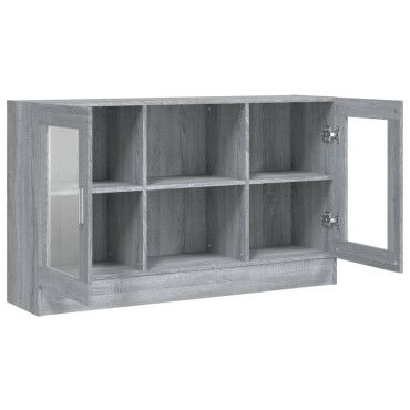 vidaXL Βιτρίνα Γκρι Sonoma 120x30,5x70cm από Επεξεργασμένο Ξύλο 1 τεμ.