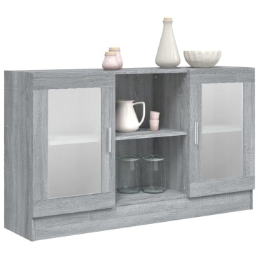 vidaXL Βιτρίνα Γκρι Sonoma 120x30,5x70cm από Επεξεργασμένο Ξύλο 1 τεμ.