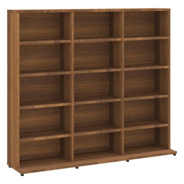 vidaXL Έπιπλο για CD Καφέ Δρυς 100x23x89,5cm Επεξεργασμένο Ξύλο 1 τεμ.
