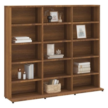 vidaXL Έπιπλο για CD Καφέ Δρυς 100x23x89,5cm Επεξεργασμένο Ξύλο 1 τεμ.