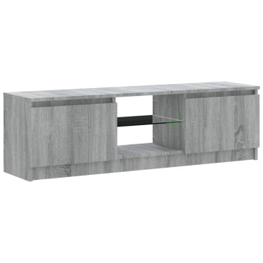 vidaXL Έπιπλο Τηλεόρασης με LED Γκρι Sonoma 120x30x35,5 εκ.