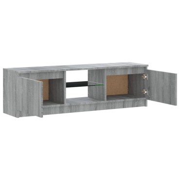 vidaXL Έπιπλο Τηλεόρασης με LED Γκρι Sonoma 120x30x35,5 εκ.