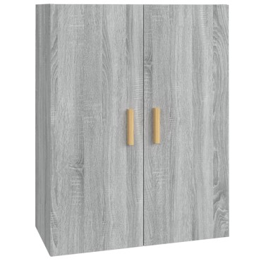 vidaXL Ντουλάπι Τοίχου Κρεμαστό Γκρι sonoma 69,5x34x90cm 1 τεμ.