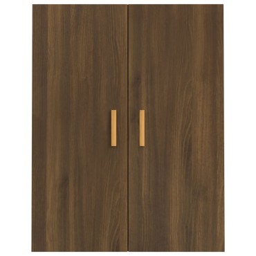 vidaXL Κρεμαστό Ντουλάπι Τοίχου Καφέ Δρυς 69,5x34x90cm Επεξ. Ξύλο 1 τεμ.