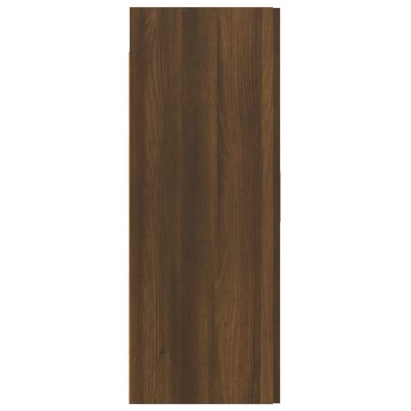 vidaXL Κρεμαστό Ντουλάπι Τοίχου Καφέ Δρυς 69,5x34x90cm Επεξ. Ξύλο 1 τεμ.