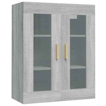 vidaXL Ντουλάπι Τοίχου Κρεμαστό Γκρι sonoma 69,5x34x90cm 1 τεμ.