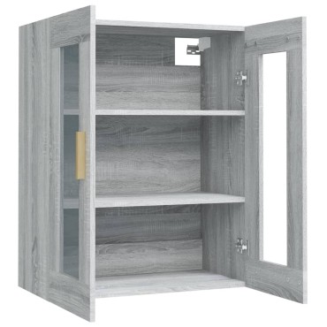 vidaXL Ντουλάπι Τοίχου Κρεμαστό Γκρι sonoma 69,5x34x90cm 1 τεμ.