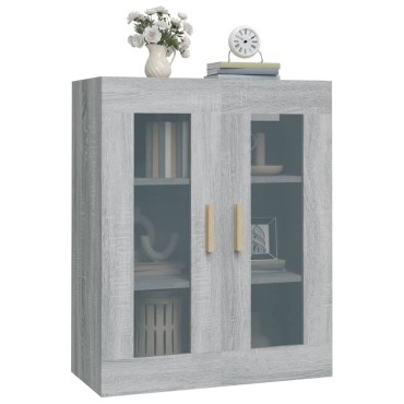 vidaXL Ντουλάπι Τοίχου Κρεμαστό Γκρι sonoma 69,5x34x90cm 1 τεμ.