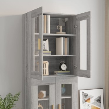 vidaXL Ντουλάπι Τοίχου Κρεμαστό Γκρι sonoma 69,5x34x90cm 1 τεμ.