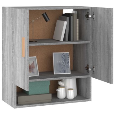 vidaXL Ντουλάπι Τοίχου Γκρι Sonoma 60x31x70cm Επεξεργασμένο Ξύλο 1 τεμ.