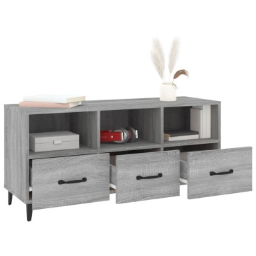 vidaXL Έπιπλο Τηλεόρασης Γκρι Sonoma 102x35x50cm από Επεξεργ. Ξύλο
