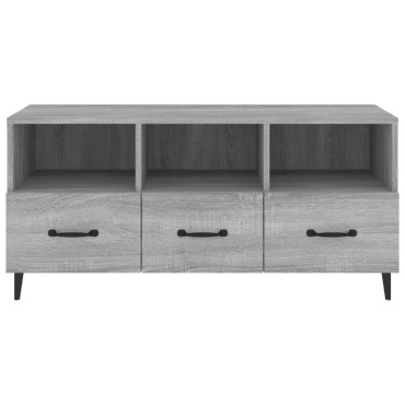 vidaXL Έπιπλο Τηλεόρασης Γκρι Sonoma 102x35x50cm από Επεξεργ. Ξύλο
