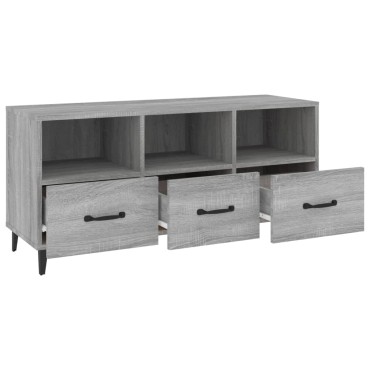 vidaXL Έπιπλο Τηλεόρασης Γκρι Sonoma 102x35x50cm από Επεξεργ. Ξύλο
