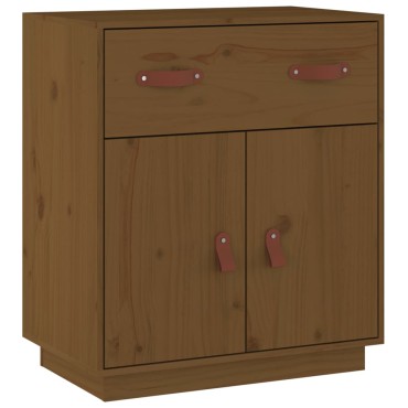 vidaXL Ντουλάπι Καφέ Μελί 65,5x40x75cm από Μασίφ Ξύλο Πεύκου 1 τεμ.