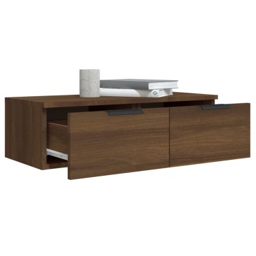 vidaXL Ντουλάπια Τοίχου 2 τεμ. Καφέ δρυς 68x30x20cm Επεξ. Ξύλο