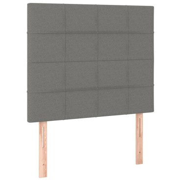 vidaXL Κεφαλάρια Κρεβατιού 2 τεμ. Σκ. Γκρι 90x5x78/88cm Υφασμάτινο